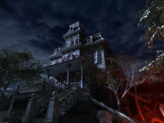 A haunted house. A haunted house.