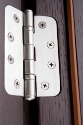 A door hinge. A door hinge.