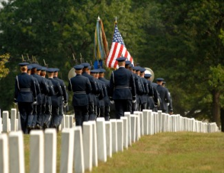 An honor guard at Arlington Cemetery. An honor guard at Arlington Cemetery.