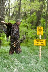 A man going out to hunt. A man going out to hunt.