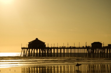 The pier at Huntington Beach. The pier at Huntington Beach.