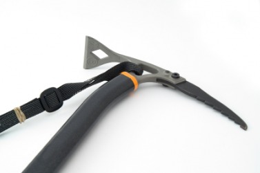 An ice ax. An ice ax.