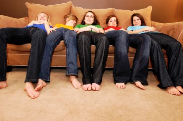 An idle group of girls. An idle group of girls.