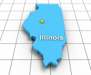 A 3d rendering of the state of Illinois. A 3d rendering of the state of Illinois.