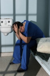 A man imprisoned. A man imprisoned.