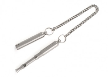 A dog whistle is inaudible to the human ear. A dog whistle is inaudible to the human ear.