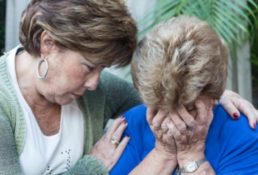 This woman is inconsolable. This woman is inconsolable.