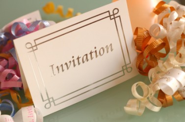 A party invitation. A party invitation.
