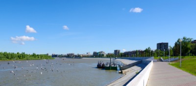 The Irtysh river. The Irtysh river.