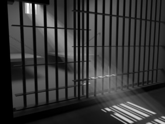 An empty jail cell. An empty jail cell.