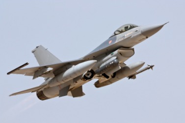 A jetfighter on takeoff. A jetfighter on takeoff.