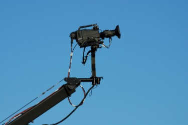 A camera on a jib. A camera on a jib.