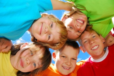 A group of jolly kids. A group of jolly kids.