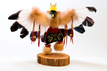 A kachina doll. A kachina doll.