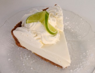 A piece of Key lime pie. A piece of Key lime pie.