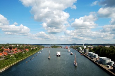 The Kiel canal in Kiel, Germany. The Kiel canal in Kiel, Germany.