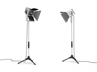 A pair of klieg lights. A pair of klieg lights.