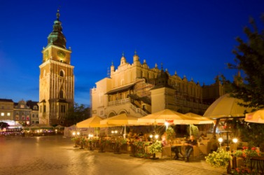 Market square in Krakow. Market square in Krakow.