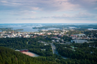 Aerial view of Kuopio. Aerial view of Kuopio.