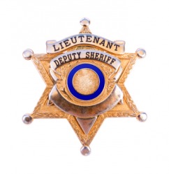 The badge of a lieutenant deputy sheriff. The badge of a lieutenant deputy sheriff.