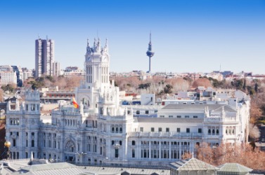 Madrid skyline. Madrid skyline.