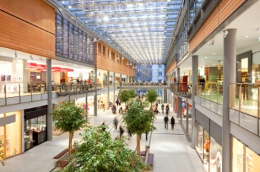 A modern shopping mall. A modern shopping mall.