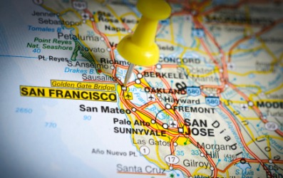 A map of the San Francisco area. A map of the San Francisco area.