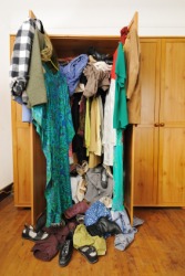 This closet is a mess. This closet is a mess.