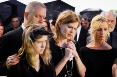 A family in misery. A family in misery.