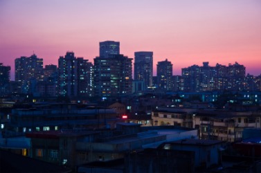 Night view of Mumbai, formerly known as Bombay. Night view of Mumbai, formerly known as Bombay.