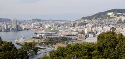 The city of Nagasaki. The city of Nagasaki.