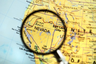 A map showing the state of Nevada. A map showing the state of Nevada.