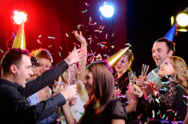 People at a party on New Year's Eve. People at a party on New Year's Eve.
