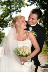 A newlywed couple. A newlywed couple.