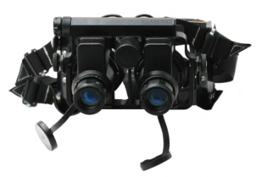 A pair of night vision goggles. A pair of night vision goggles.