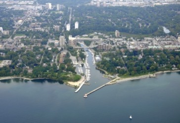 An aerial view of Oakville, Ontario. An aerial view of Oakville, Ontario.