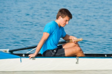 A tired oarsman. A tired oarsman.