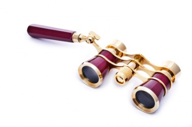 A pair of vintage opera glasses. A pair of vintage opera glasses.