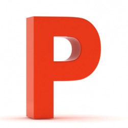 The letter P. The letter P.