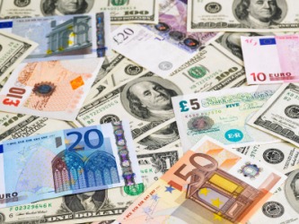 Paper money from different countries. Paper money from different countries.