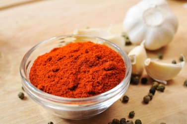 A bowl of paprika. A bowl of paprika.
