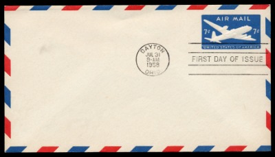 An envelope for sending a letter par avion. An envelope for sending a letter par avion.