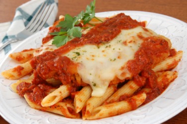 Chicken parmigiana. Chicken parmigiana.