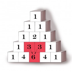 An example of Pascal's triangle. An example of Pascal's triangle.