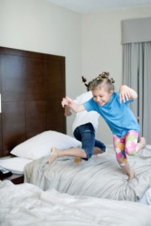 A pair of rambunctious children. A pair of rambunctious children.