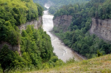 Waterfalls in a ravine. Waterfalls in a ravine.