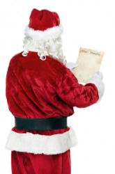 Santa's suit is red. Santa's suit is red.