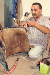 A saddler creates a saddle. A saddler creates a saddle.