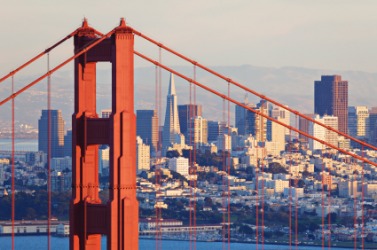 The Golden Gate Bridge frames beautiful San Francisco. The Golden Gate Bridge frames beautiful San Francisco.
