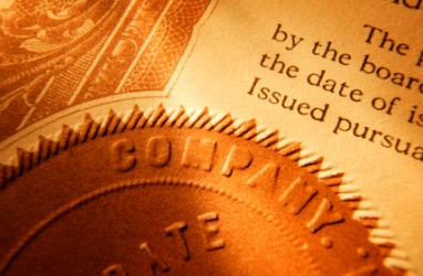 An official seal on a document. An official seal on a document.